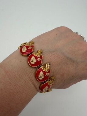 Vintage Kansas City Chiefs NFL helmets slide charm bracelet